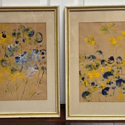 Two Professionally Framed Original Acrylic Paintings $25 for Both