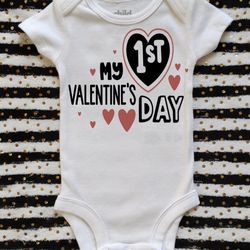 My 1st Valentines Day Onesie