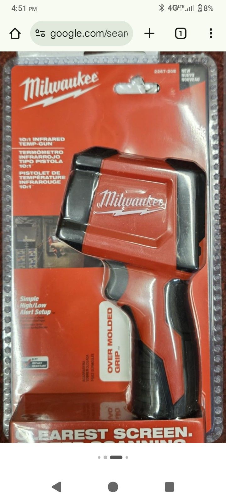 Milwaukee Temperature Gun Reader 