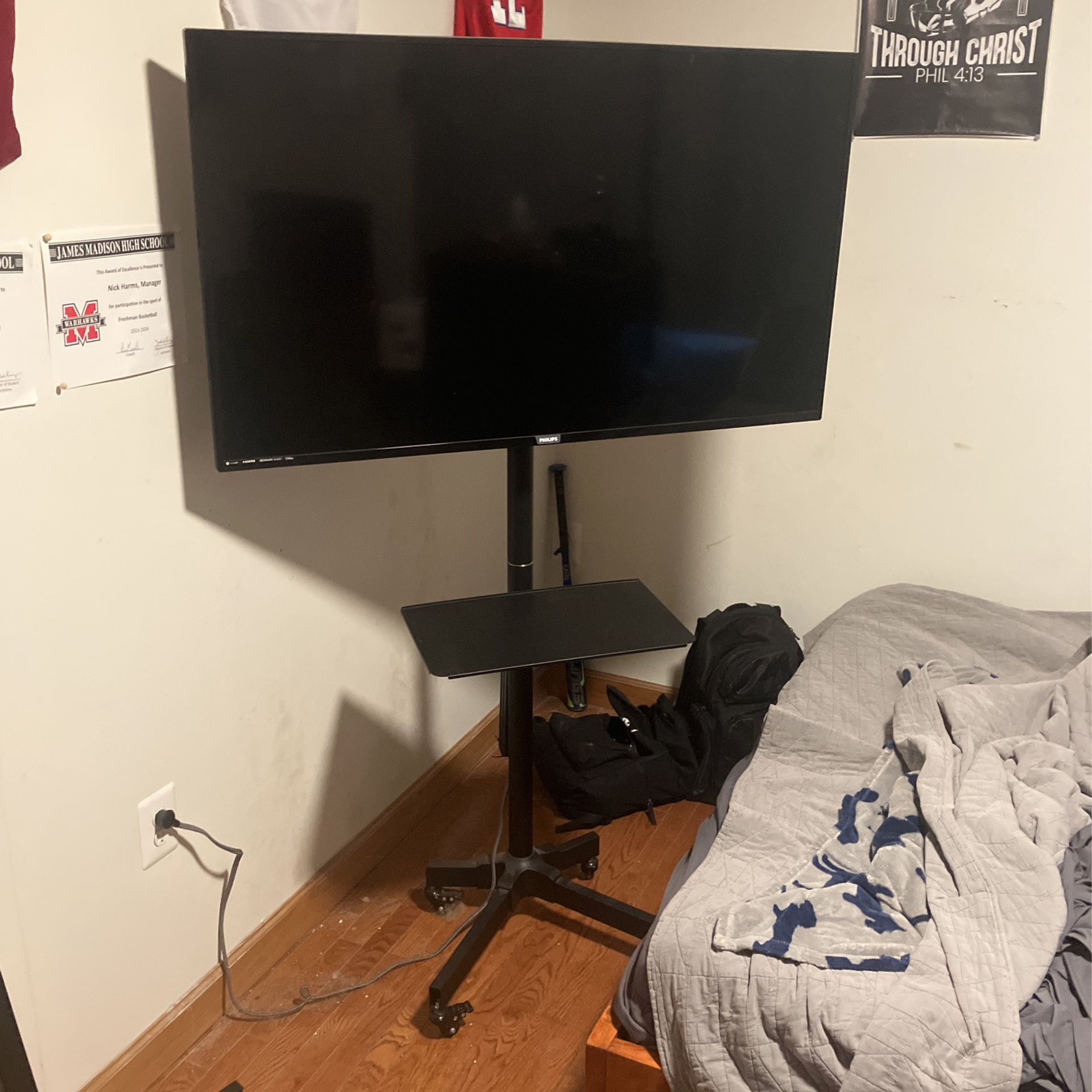 Philips 44 inch TV (with a stand and a extension cord)
