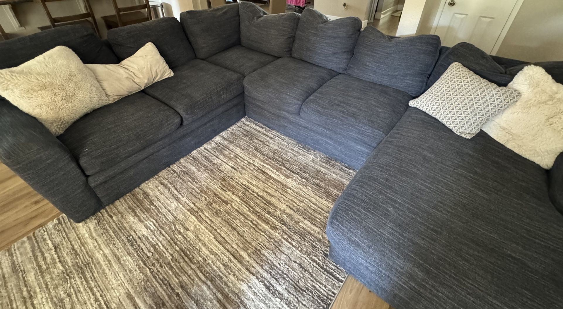 Living Spaces: 3 Piece Sectional Couch