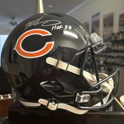 Mike Singletary Signed Chicago Bears F/S Riddell Speed Replica Helmet Schwartz