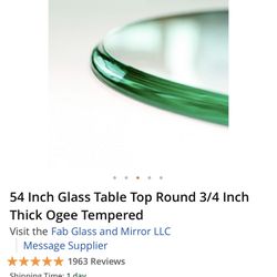 54” Round Glass Table Top