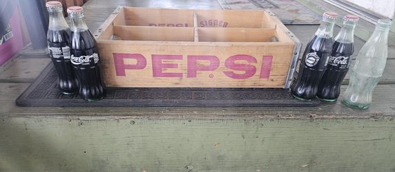 Wooden Pepsi/Coca-Cola Crates & Bottles
