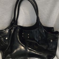 Kate Spade Berkshire Road Stevie shoulder bag in black patent leather. 