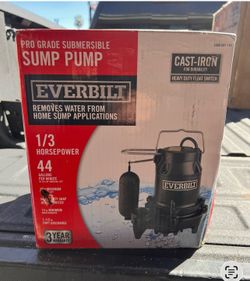 New Everbilt 1/3 HP Cast Iron Sump Pump