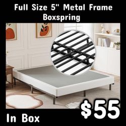 NEW Full Size 5" Metal Frame Boxspring: njft