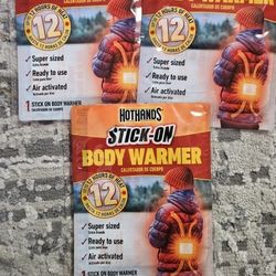 HotHands Body Warmers With Adhesive - Long Lasting Safe Natural Odorless Air Activated Warmer

