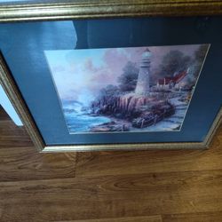 Framed Thomas Kinkade Print 