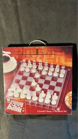 Crystal Chess & Checkers set