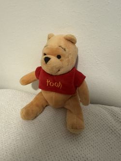 Winnie The Pooh Beanbag Plush Disney Store Genuine Original Authentic 8”