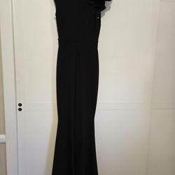 Lulus Black Sleeveless Ruffled Maxi Dress