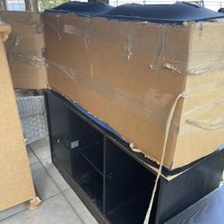 55 Gallon Fish Tank. With Hoods And Lights. 