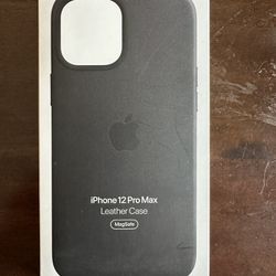 Gently Used Black Leather iPhone 12 Pro Max Case