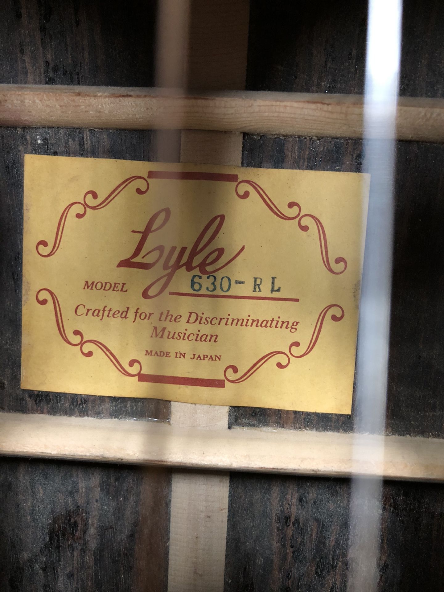 Vintage Lyle 630-RL Acoustic Guitar Made in Japan for Sale