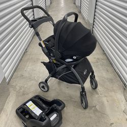 Graco Car Seat And Base With Graco Click Connect Stroller