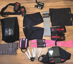 Home Gym Fitness Accessories Complete Bundle Ultimate Weightlifting BodyBuilding Gear HUGE LOT OF 20+ GYM FITNESS ITEMS