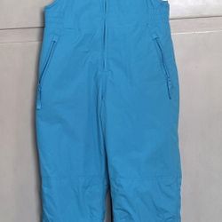 SHALOM   SKY BLUE SKI BIB SNOW PANTS INSULATED FOR WINTER ACTIVITIES FRONT ZIPPER ADJUSTABLE SHOULDER STRAPS WATERPROOF UNISEX  LARGE 10-12 