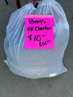 Mixed bags of clothes
