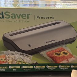 FoodSaver Preserve Vacuum Sealer, 14-Piece Starter Kit, Vacuum Seal Roll & Bags