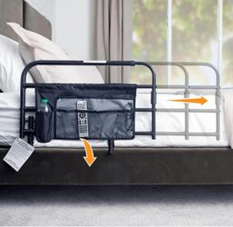 Stander Wonder Pivot Bed Rail, Adjustable Safety Assist Railing with Swing Down Guardrail for Elderly Adults, Fits Mattresses 8 to 12 Inches Thick, AS