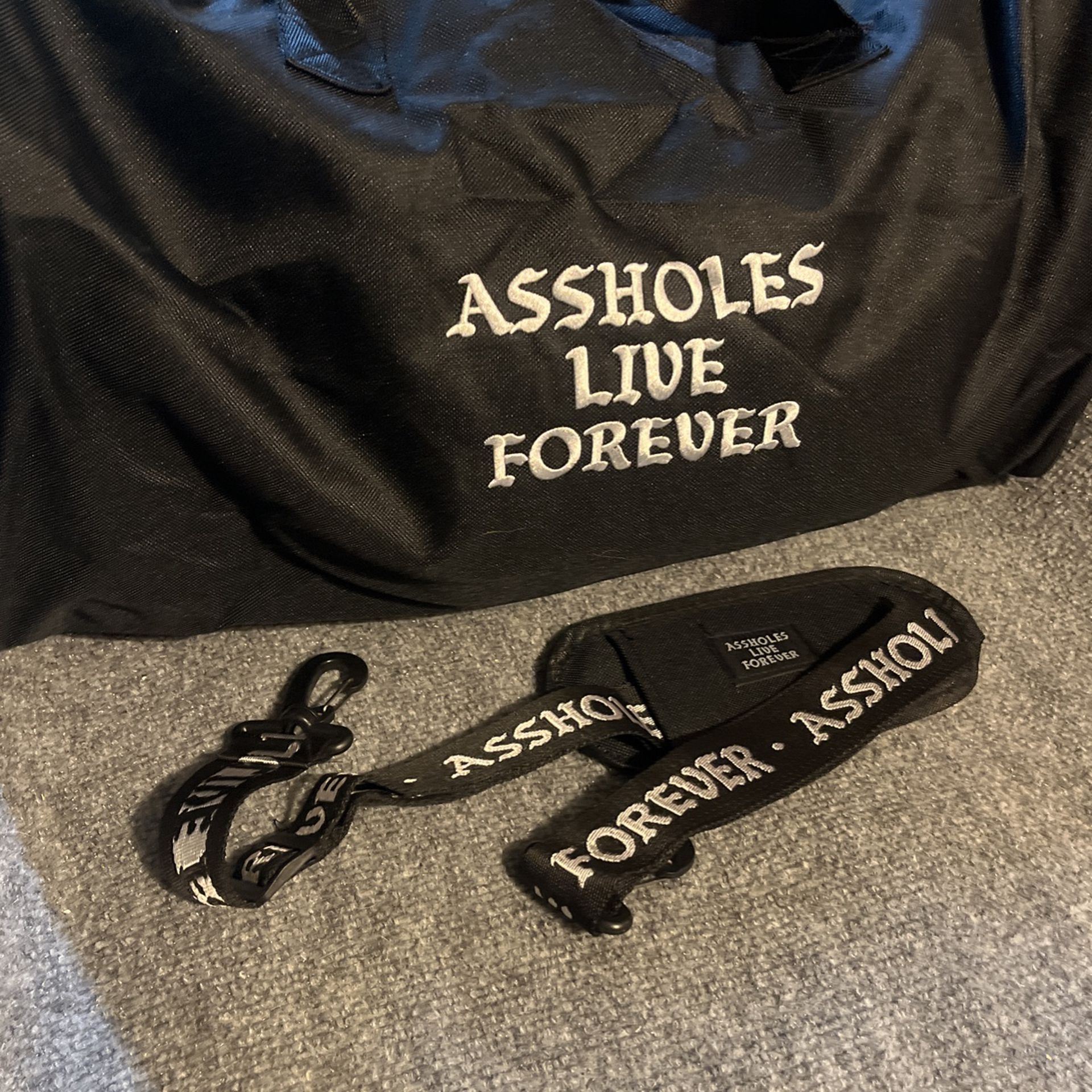 ASSHOLES*S LIVE FOREVER - Emotional Baggage Duffle Bag Pink/White Cheetah  NEW