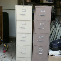 Four Drawer Metal Filing Cabinets 