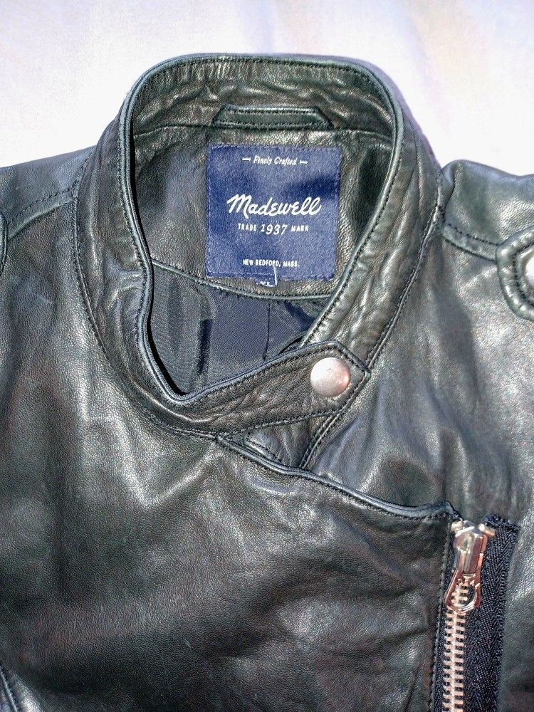 Madewell XL LEATHER MOTORCYCLE JACKET