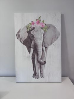 Large Elephant Nursery Painting