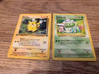 Pikachu & Bulbasaur Pokémon Cards