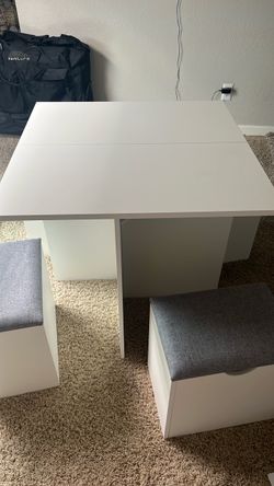 Table and storage chairs set(OBO)