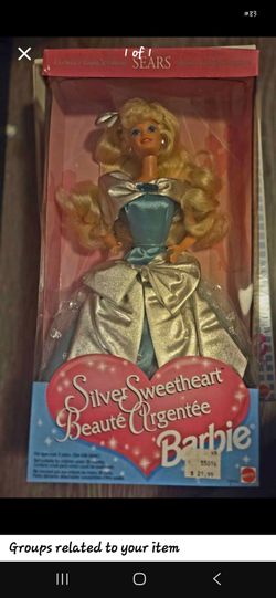 Vintage Sears Exclusive Silver Sweetheart Barbie – New in Box