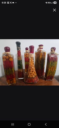 Vinegar bottle decor