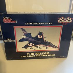 F-16 Falcon Limited Edition 1:32 Scale, die cast bank