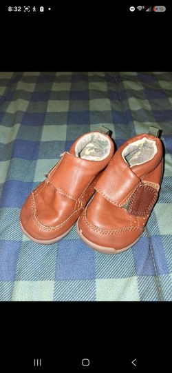 Toddler Brown Leather Slip-On Shoes