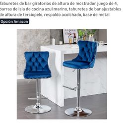 Juego De 4 Bancos De Barra 