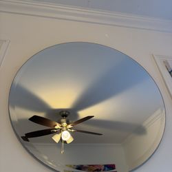 WEST ELM BEVELED CIRCULAR MIRROR 30”