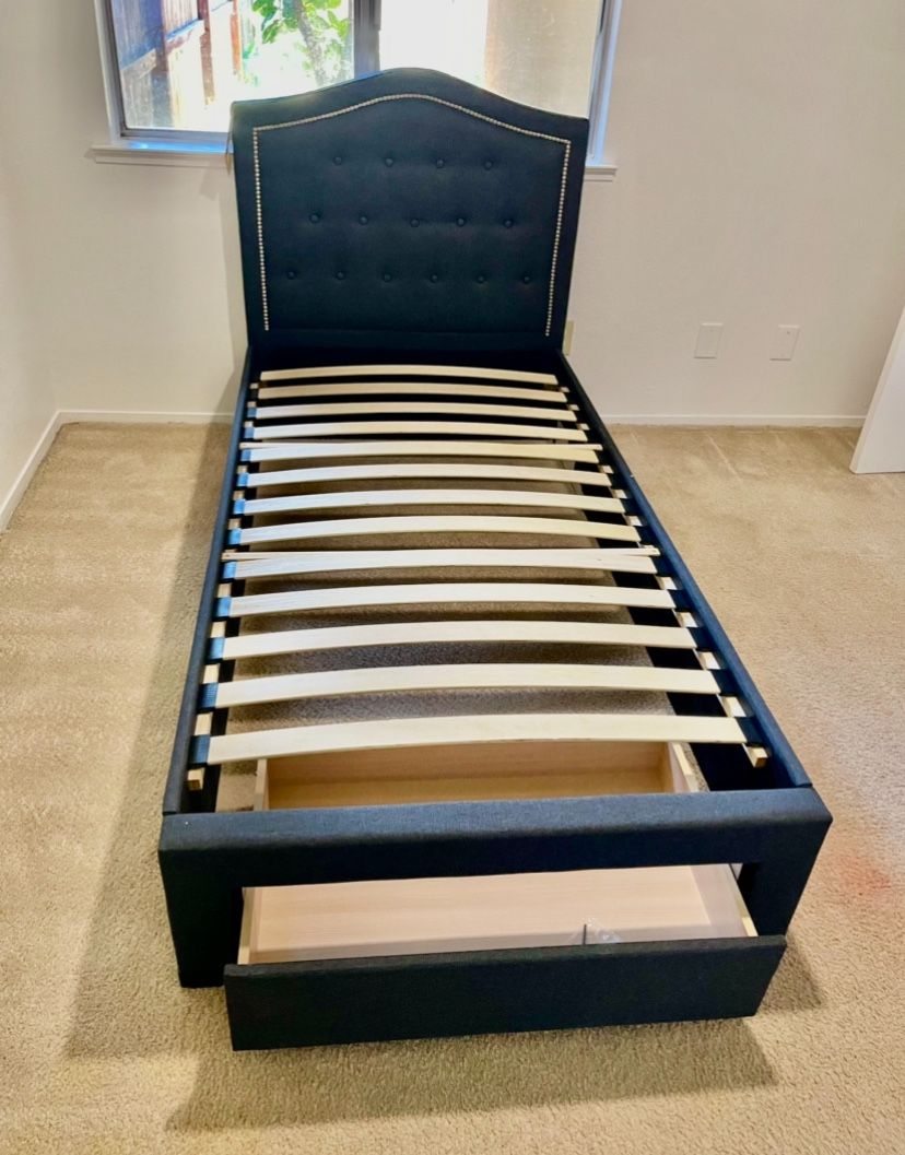 Twin Storage New Bed With Mattress.