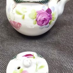 Vintage Hand-painted Miniature Teapot