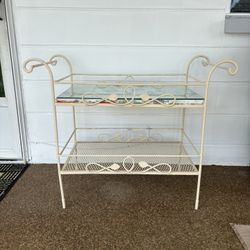 Vintage Wrought Iron Tea Stand 