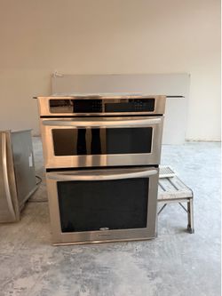 Kitchen aid electric  oven microwave  combo and warming drawer
