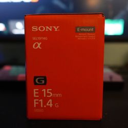 Sony E15mm F1.4G lens 
