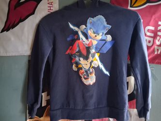 KIDS BOYS DARK BLUE SONIC SWEATER
WITH HOODIE / SIZE MEDIUM/ PRICE  $10
PICK up ONLY