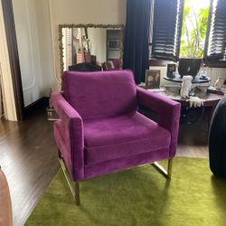 Purple Velvet Chair