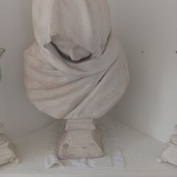 27 In Stucco Statue Lady With Veil 