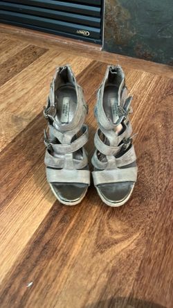Simply Vera Wang Wedge Sandals, Gray/Silver, Size 7