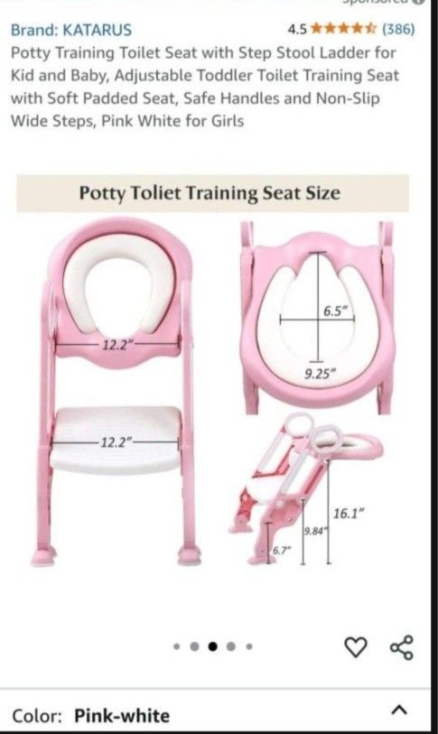 Potty Training Seat With Ladders $20
