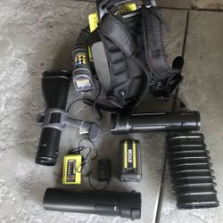 RYOBI 40V Whisper Series 145 MPH 625 CFM Cordless Battery Backpack Leaf Blower with 5.0 Ah Battery and Charger