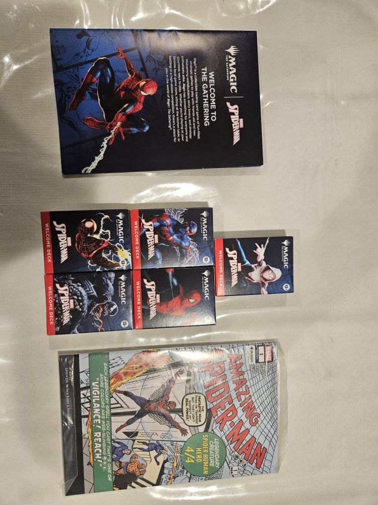 Magic the gathering Spiderman welcome deck full playset with special edition comic