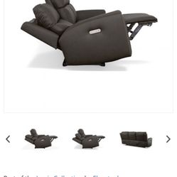 Used Jarvis Double Power Reclining Sofa {Real Leather Match}